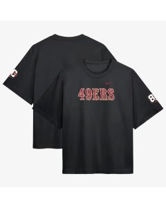 Women's San Francisco 49ers Nike Black 80th Anniversary Boxy T-Shirt (Black)