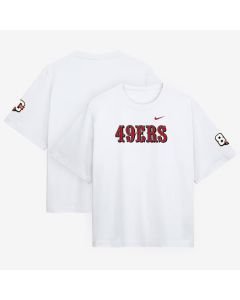 Women's San Francisco 49ers Nike White 80th Anniversary Boxy T-Shirt (White)
