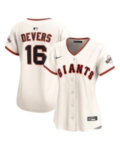 Women's San Francisco Giants #16 Rafael Devers Cream Home Limited Player Jersey (Cream)