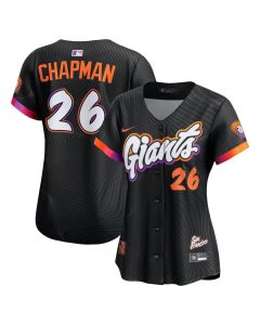 Women's San Francisco Giants #26 Matt Chapman Anthracite 2025 City Connect Limited Jersey (City Connect)