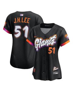 Women's San Francisco Giants #51 Jung Hoo Lee Black 2025 City Connect Limited Jersey (Black)