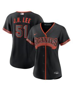 Women's San Francisco Giants #51 Jung Hoo Lee Nike Black Alternate Replica Jersey (Black)