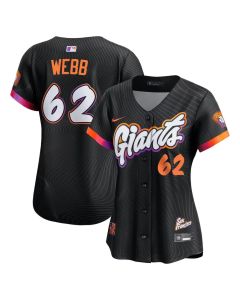 Women's San Francisco Giants #62 Logan Webb Anthracite 2025 City Connect Limited Jersey (City Connect)