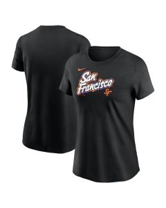 Women's San Francisco Giants Black 2025 City Connect Wordmark T-Shirt (Black)