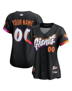 Women's San Francisco Giants Custom Black 2025 City Connect Limited Jersey
