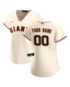 Women's San Francisco Giants Nike Cream Home Replica Custom Jersey (Cream)