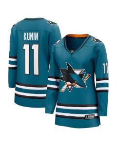 Women's San Jose Sharks #11 Luke Kunin Teal Home Player Jersey