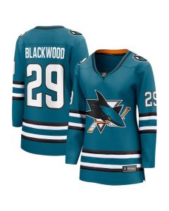 Women's San Jose Sharks #29 Mackenzie Blackwood Teal Home Player Jersey