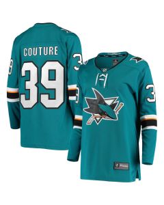 Women's San Jose Sharks #39 Logan Couture Teal Home Player Jersey