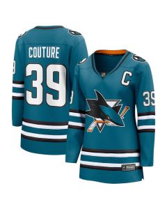 Women's San Jose Sharks #39 Logan Couture Teal Home Player Jersey (Teal)
