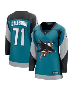 Women's San Jose Sharks #71 Macklin Celebrini Teal Alternate Jersey