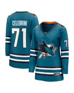 Women's San Jose Sharks #71 Macklin Celebrini Teal Home Jersey