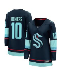 Women's Seattle Kraken #10 Matty Beniers Deep Sea Blue Home Player Jersey