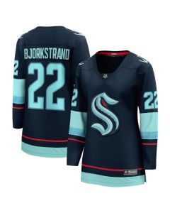 Women's Seattle Kraken #22 Oliver Bjorkstrand Deep Sea Blue Home Player Jersey