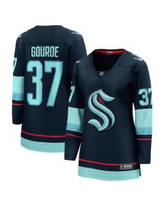 Women's Seattle Kraken #37 Yanni Gourde Navy Home Player Jersey