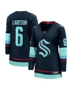 Women's Seattle Kraken #6 Adam Larsson Deep Sea Blue Home Player Jersey