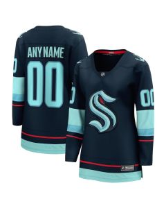Women's Seattle Kraken Deep Sea Blue Home Custom Jersey
