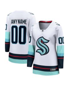 Women's Seattle Kraken White Away Custom Jersey