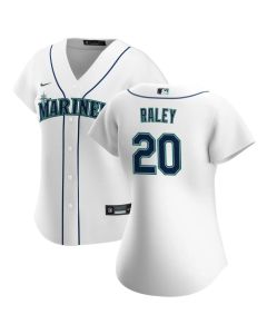 Women's Seattle Mariners #20 Luke Raley White Home Replica Jersey