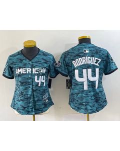 Women's Seattle Mariners #44 Julio Rodriguez Teal 2023 All-star Stitched Baseball Jersey(Run Small)