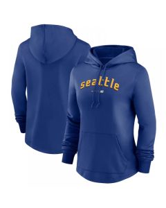 Women's Seattle Mariners Blank Royal 2023 City Connect Hoodie(Run Small)