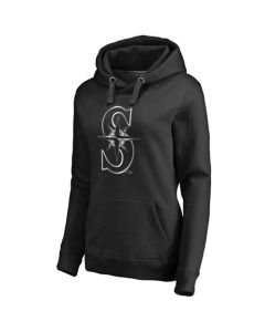 Women's Seattle Mariners Platinum Collection Pullover Hoodie Black