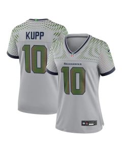 Women's Seattle Seahawks #10 Cooper Kupp Gray Rivalries Collection Game Jersey (Gray)
