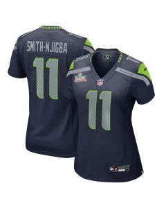 Women's Seattle Seahawks #11 Jaxon Smith-Njigba College Navy Super Bowl LX Patch Game Jersey (Navy)