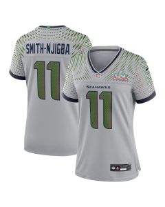 Women's Seattle Seahawks #11 Kenneth Walker III Gray Super Bowl LX Rivalries Collection Game Stitched Jersey (Gray)