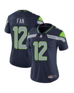 Women's Seattle Seahawks #12 Fan Blue Vapor Untouchable Limited Stitched NFL Jersey