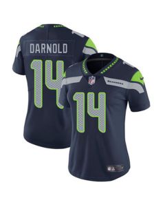 Women's Seattle Seahawks #14 Sam Darnold Navy Vapor Limited Stitched Football Jersey (Navy)