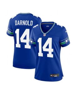Women's Seattle Seahawks #14 Sam Darnold Royal 2024 F.U.S.E Vapor Limited Stitched Football Jersey (Royal)