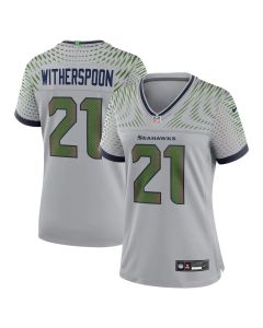 Women's Seattle Seahawks #21 Devon Witherspoon Gray Rivalries Collection Game Jersey