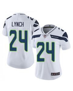 Women's Seattle Seahawks #24 Marshawn Lynch White Vapor Untouchable Limited Stitched NFL Jersey(Run Small)