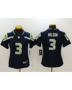 Women's Seattle Seahawks #3 Russell Wilson Blue Vapor Untouchable Limited Stitched NFL Jersey