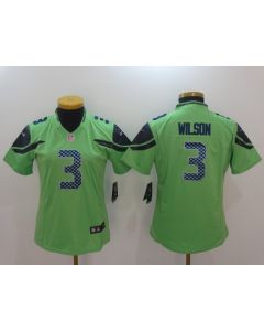 Women's Seattle Seahawks #3 Russell Wilson Green Vapor Untouchable Limited Stitched NFL Jersey