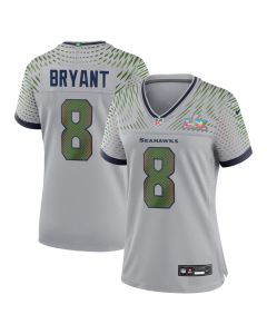Women's Seattle Seahawks #8 Coby Bryant Gray Super Bowl LX Rivalries Collection Game Stitched Jersey (Gray)