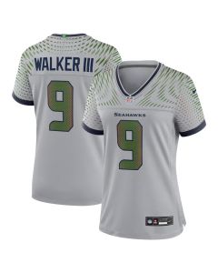 Women's Seattle Seahawks #9 Kenneth Walker III Gray Rivalries Collection Game Jersey