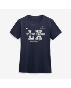 Women's Seattle Seahawks Nike College Navy Super Bowl LX Champions Sacrifice T-Shirt (Navy)