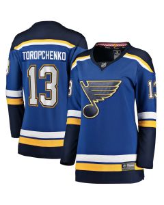 Women's St. Louis Blues #13 Alexey Toropchenko Blue Home Player Jersey
