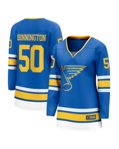 Women's St. Louis Blues #50 Jordan Binnington Blue Home Player Jersey