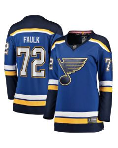 Women's St. Louis Blues #72 Justin Faulk Blue Home Player Jersey