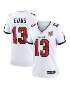 Women's Tampa Bay Buccaneers #13 Mike Evans White 50th Season White Game Jersey (White)