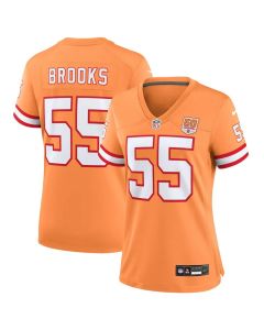 Women's Tampa Bay Buccaneers #55 Derrick Brooks Creamsicle 50th Season Game Jersey (Style 2)