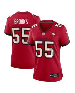 Women's Tampa Bay Buccaneers #55 Derrick Brooks Red 50th Anniversary Game Jersey (Red)