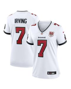 Women's Tampa Bay Buccaneers #7 Bucky Irving White 50th Season White Game Jersey (White)