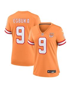 Women's Tampa Bay Buccaneers #9 Emeka Egbuka Creamsicle 50th Season Game Jersey (Style 2)