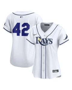 Women's Tampa Bay Rays #42 Jackie Robinson Nike White Home 2025 Jackie Robinson Day Limited Jersey