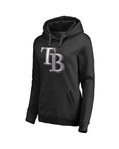 Women's Tampa Bay Rays Platinum Collection Pullover Hoodie Black