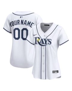 Women's Tampa Bay Rays White Stitched Baseball Custom Jersey